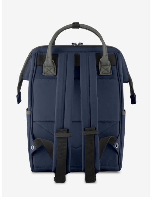 Marea Blu Navy Grigio Zaino Borsa Tessuto Riciclato Idrorepellente