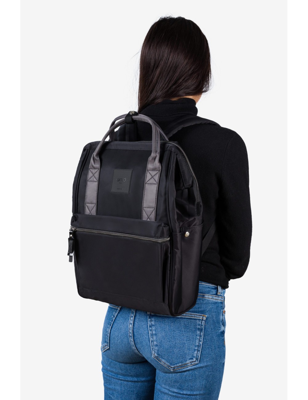 Rio Nero/grigio Zaino Borsa Tessuto Riciclato Idrorepellente