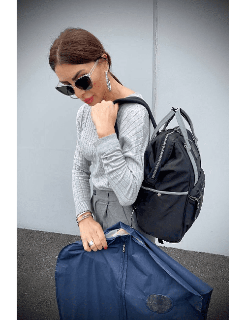 Rio Nero/grigio Zaino Borsa Tessuto Riciclato Idrorepellente