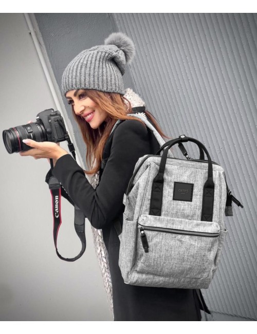 Bàcaro Grigio Zaino Borsa Tessuto Riciclato Idrorepellente