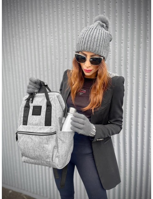 Bàcaro Grigio Zaino Borsa Tessuto Riciclato Idrorepellente