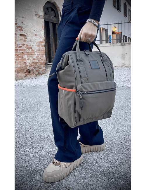 Bricola Verde Zaino Borsa Tessuto Riciclato Idrorepellente