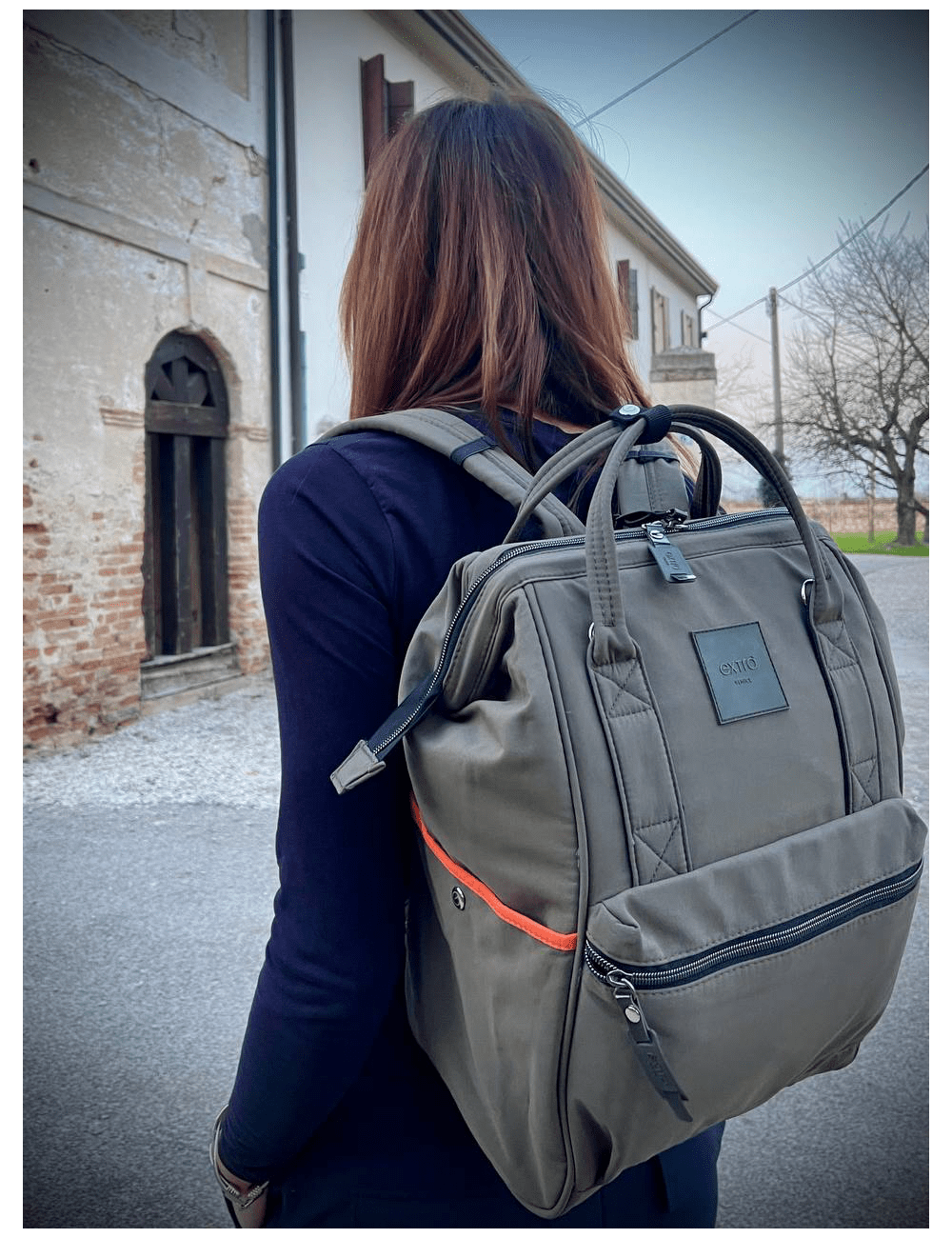 Bricola Verde Zaino Borsa Tessuto Riciclato Idrorepellente
