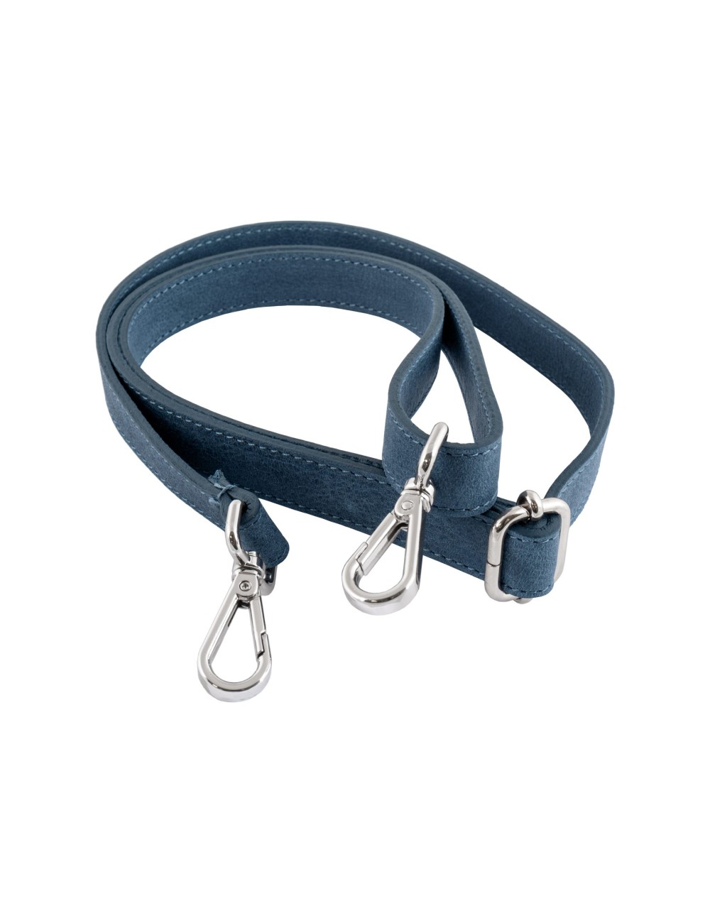 Tracolla Pelle Blu "stars" - Made Italy