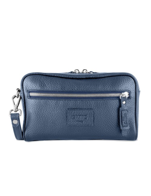 Pochette in Pelle Blu – Made in Italy
