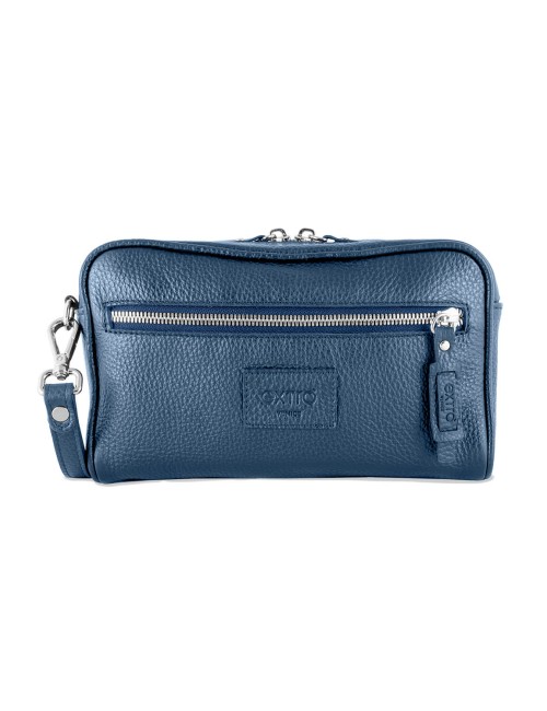 Pochette in Pelle Blu – Made in Italy