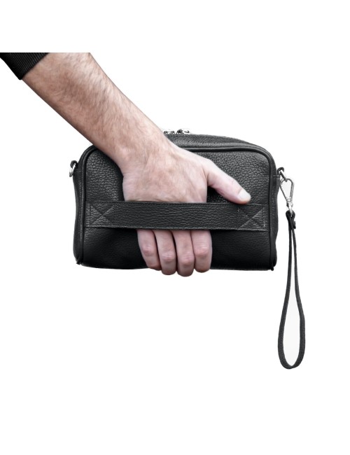 Pochette in Pelle Nera – Made in Italy